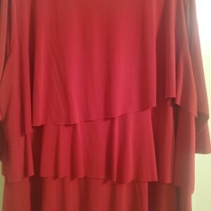 Susan Graver Layered Red Tunic Top
